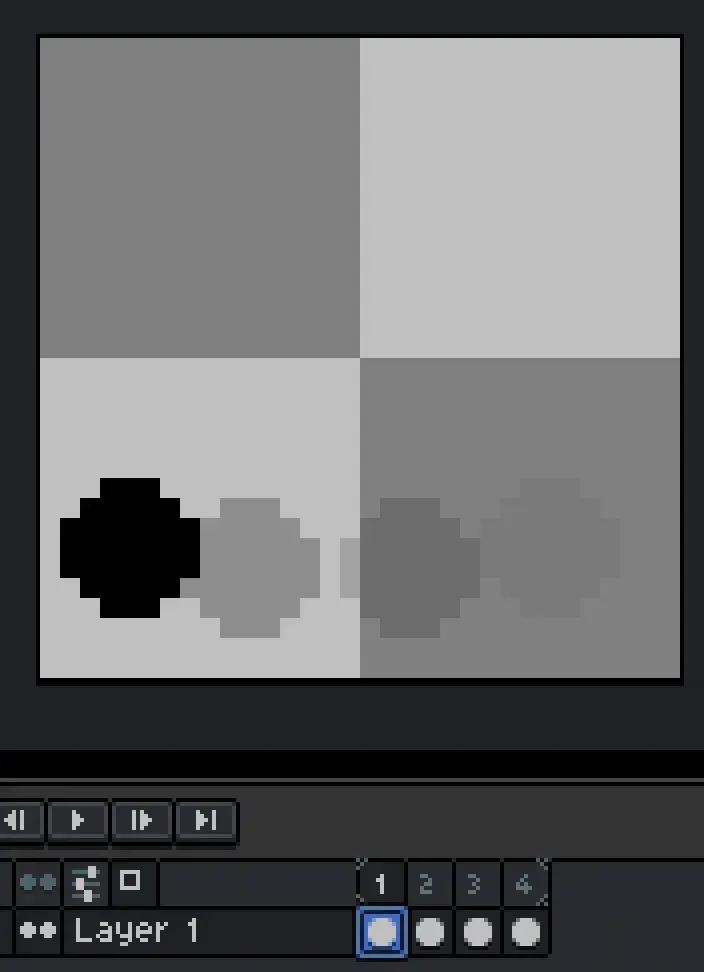 Frames in Aseprite